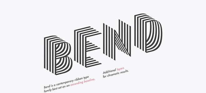 Bend Typeface free